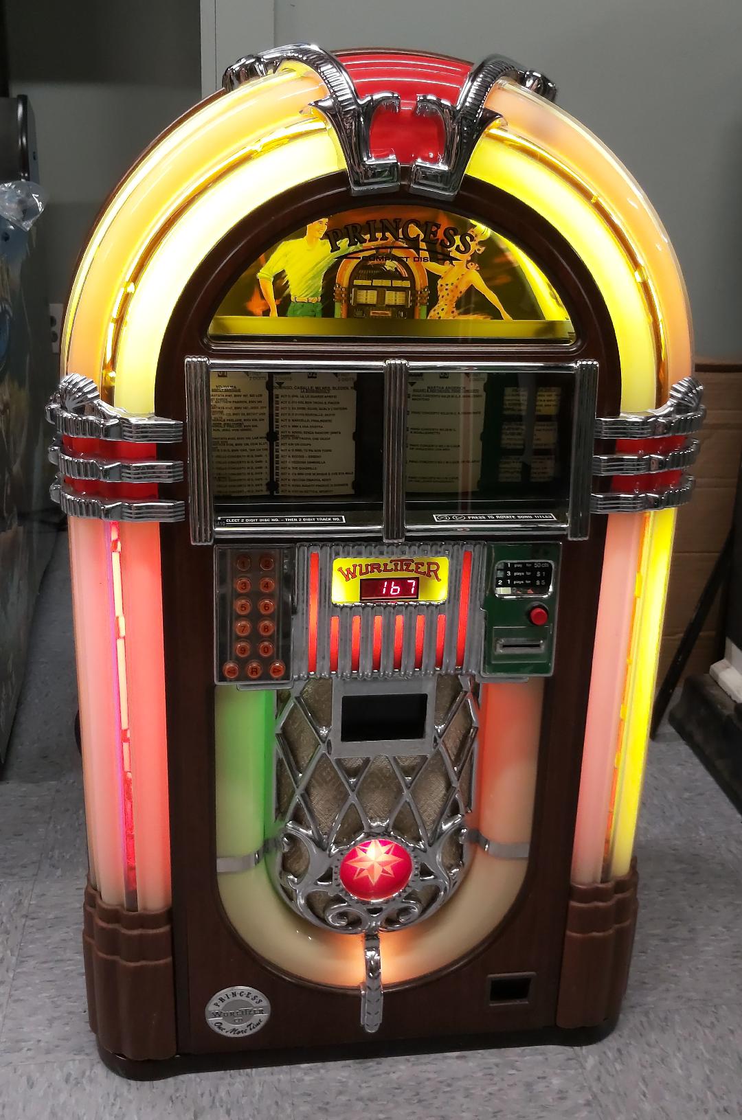 WURLITZER PRINCESS CD Jukebox for sale Miniature Scale Version of ONE